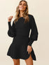 'Raine' Lantern Sleeve Sweater Dress - Celes Fashion